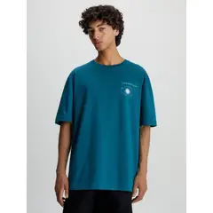 CALVIN KLEIN - Polera Future Fade Slogan Verde