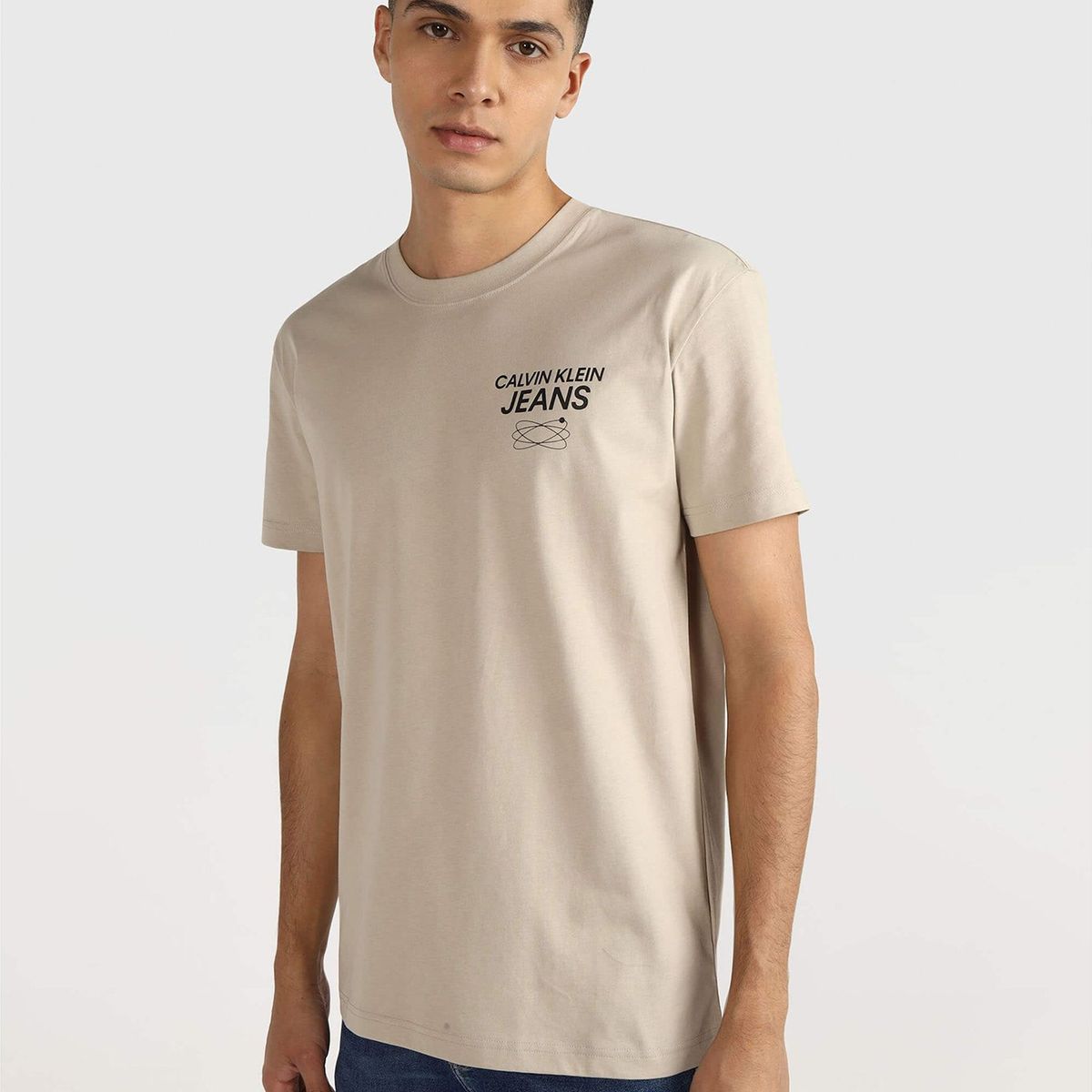 CALVIN KLEIN - Polera Future Galaxy Beige Calvin Klein