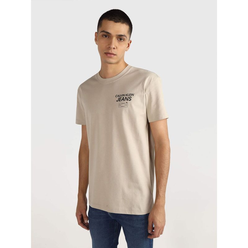 CALVIN KLEIN - Polera Future Galaxy Beige Calvin Klein