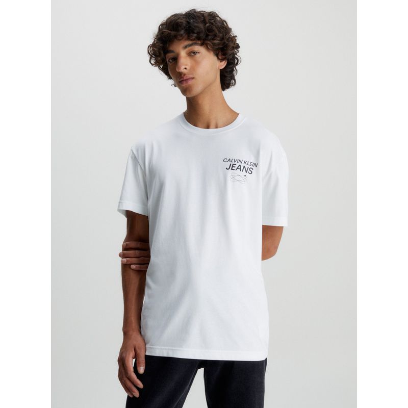 CALVIN KLEIN - Polera Future Galaxy Blanco Calvin Klein