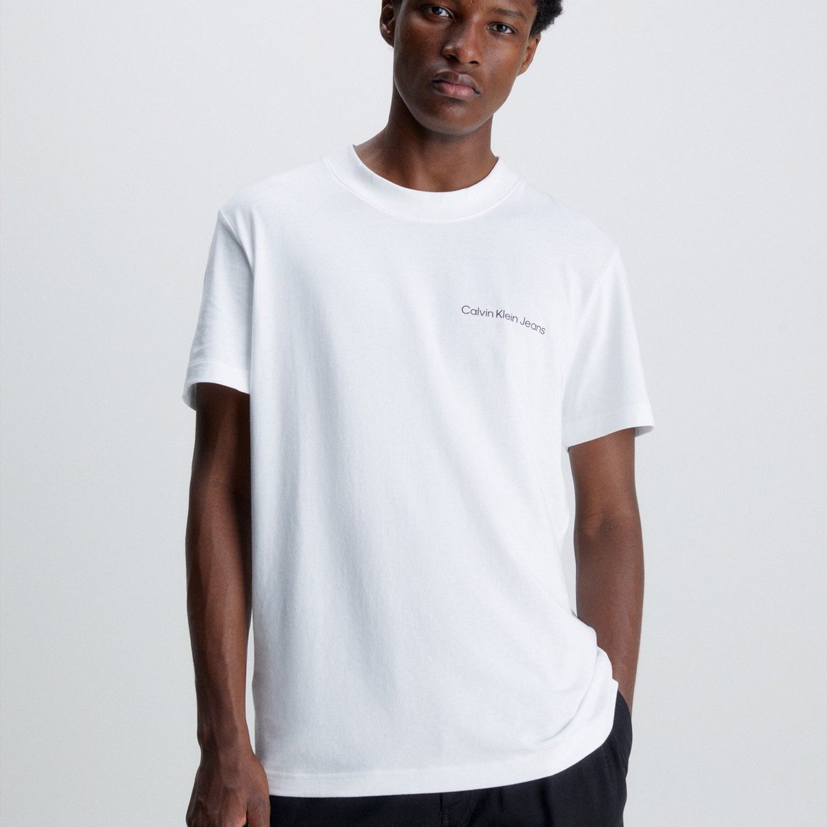 CALVIN KLEIN - Polera Logo Tape Blanco Calvin Klein