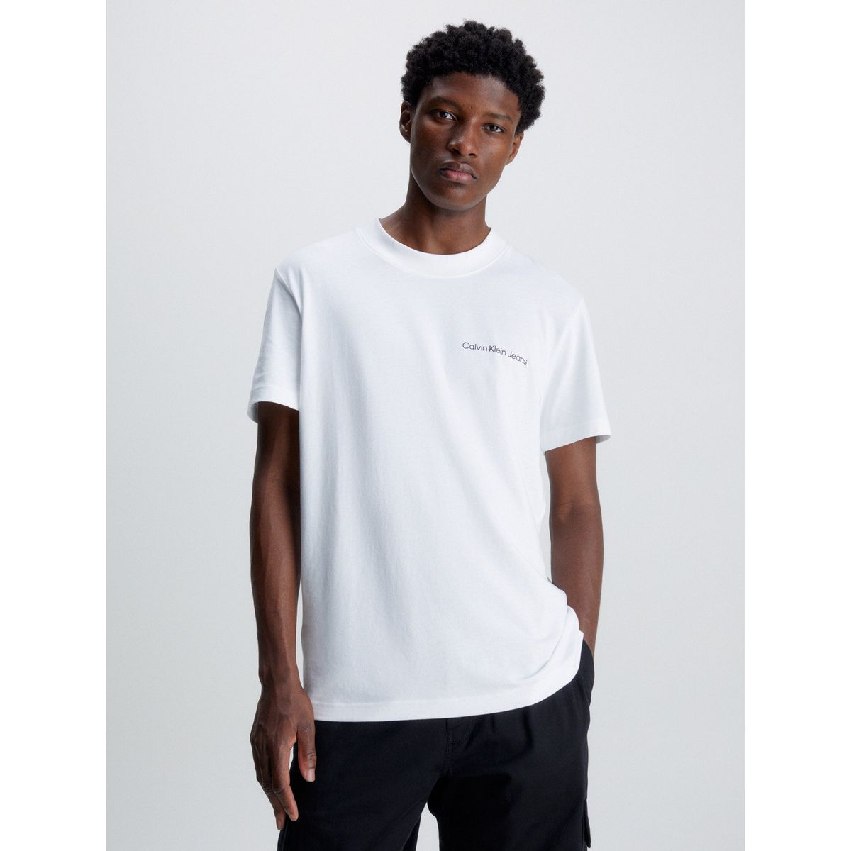 CALVIN KLEIN - Polera Logo Tape Blanco Calvin Klein