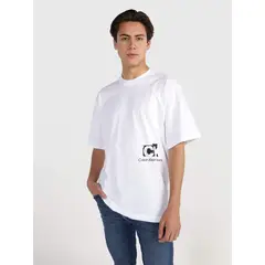 CALVIN KLEIN - Polera Connected Layer Blanco