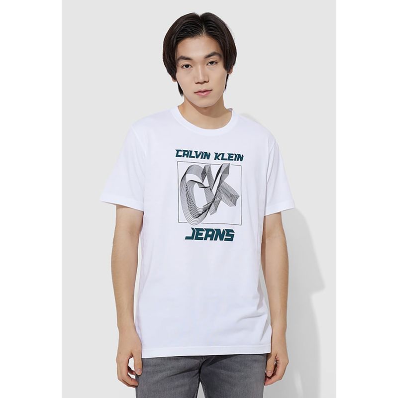 CALVIN KLEIN - Polera 3D Ck Future Fade Blanco Calvin Klein