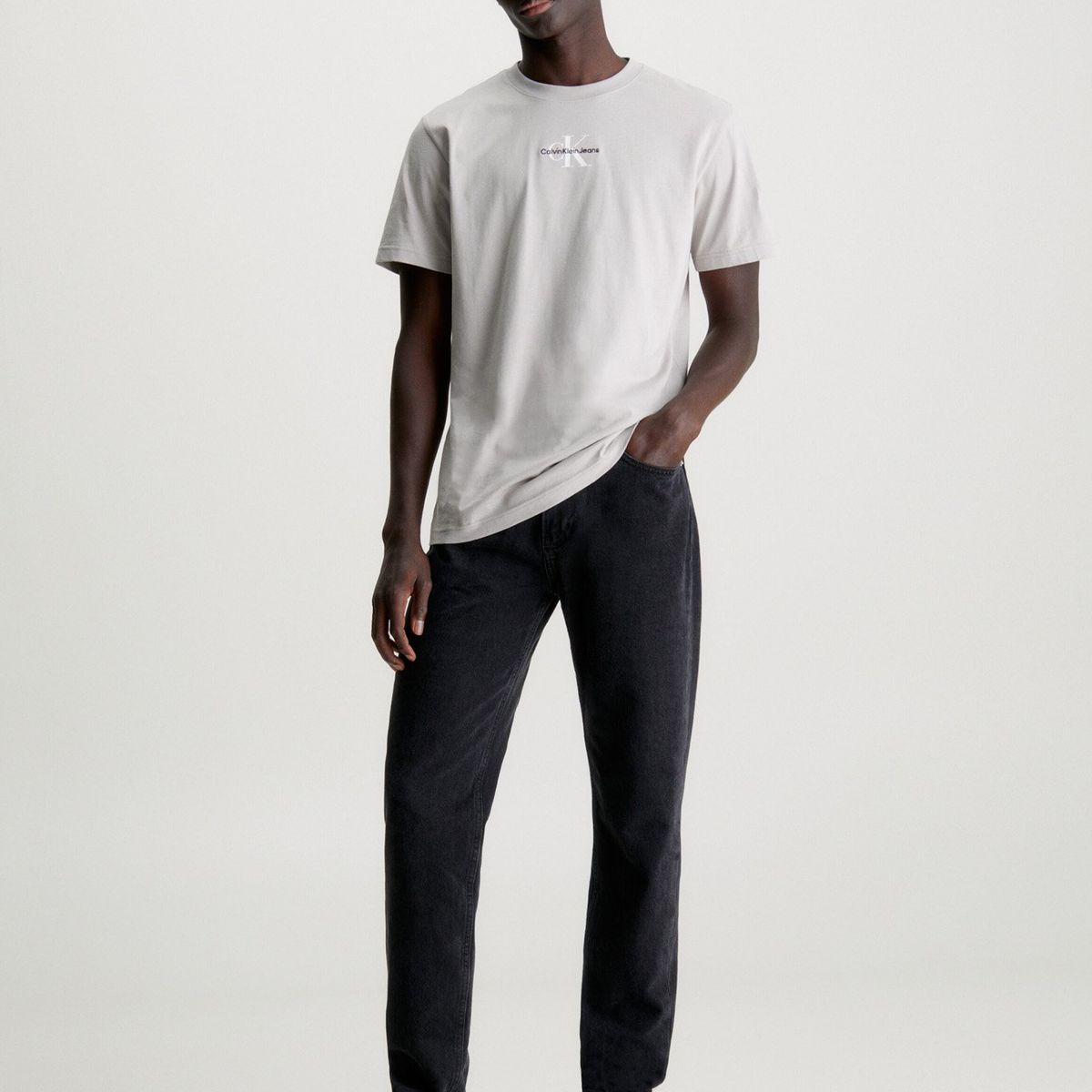 CALVIN KLEIN - Polera Monologo Regular Blanco Calvin Klein