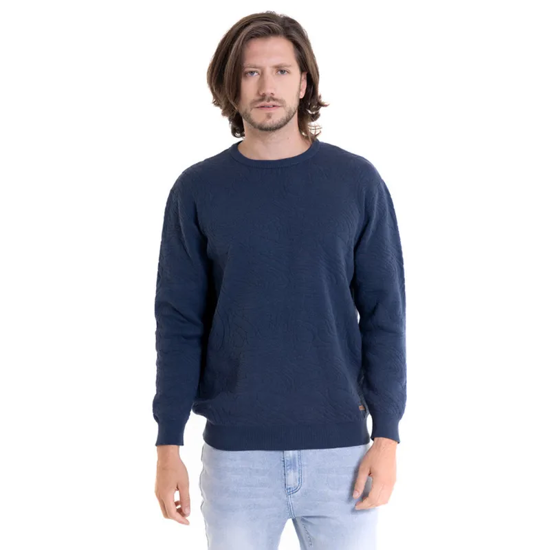POTROS - Sweater Jaqcuard Azul Marino POTROS