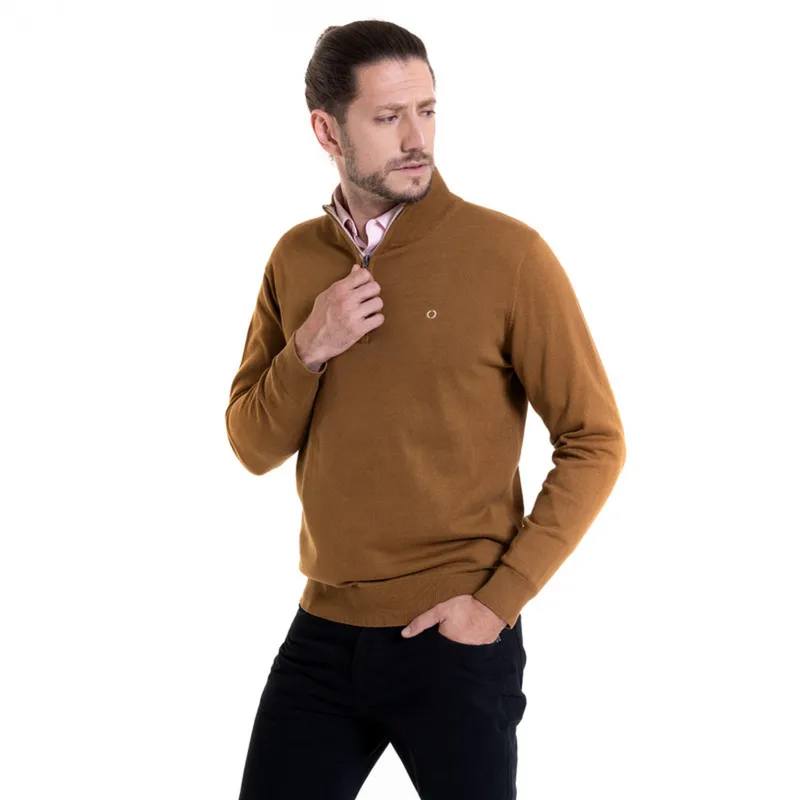 POTROS - Sweater Half Zipper Mostaza POTROS
