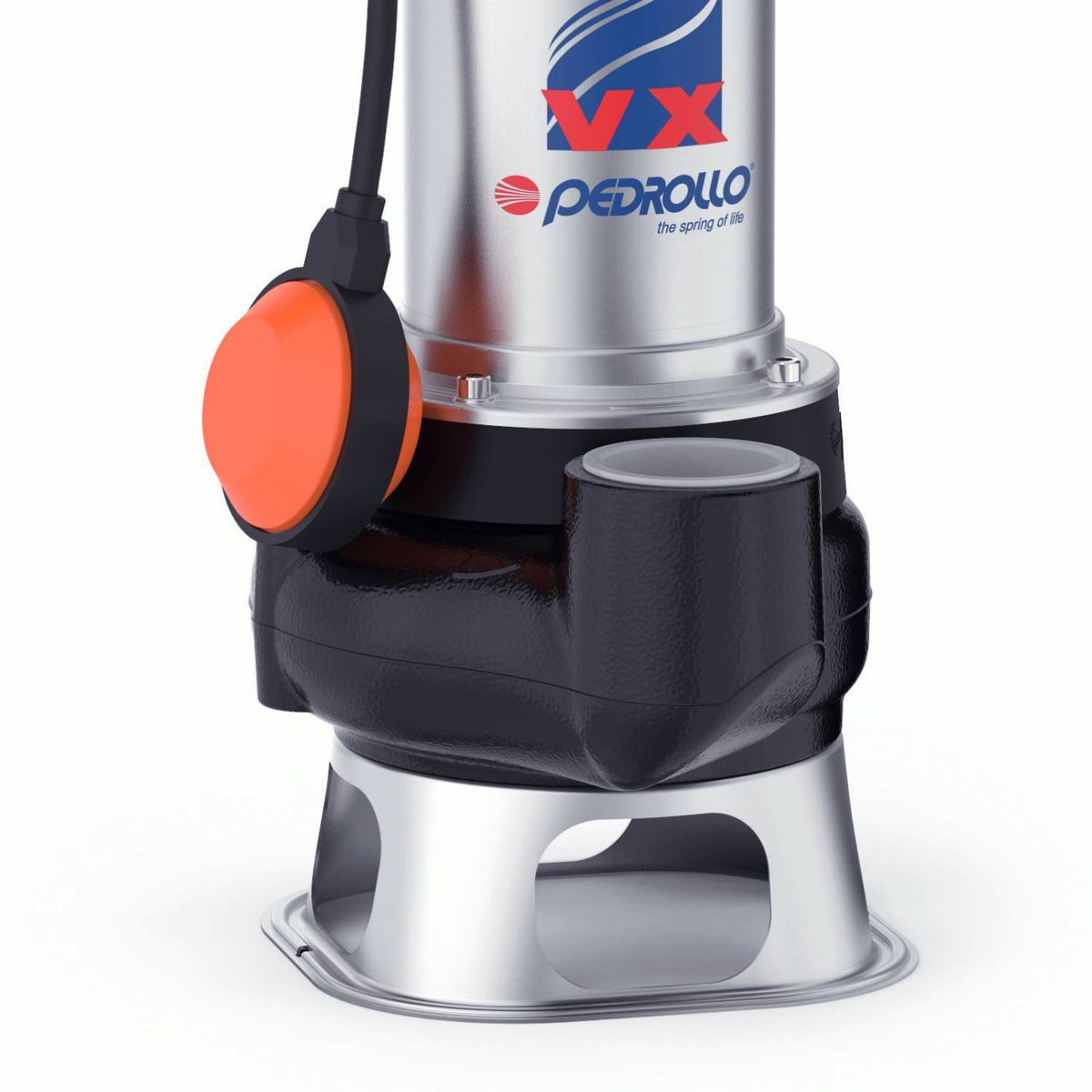 PEDROLLO - Bomba Sumergible Vortex, Aguas Negras 0,75 HP 450 l/min Vxm8/50
