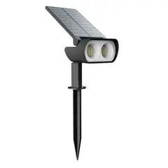 MACROTEL - Foco Led Exterior con Panel Solar Luz Natural