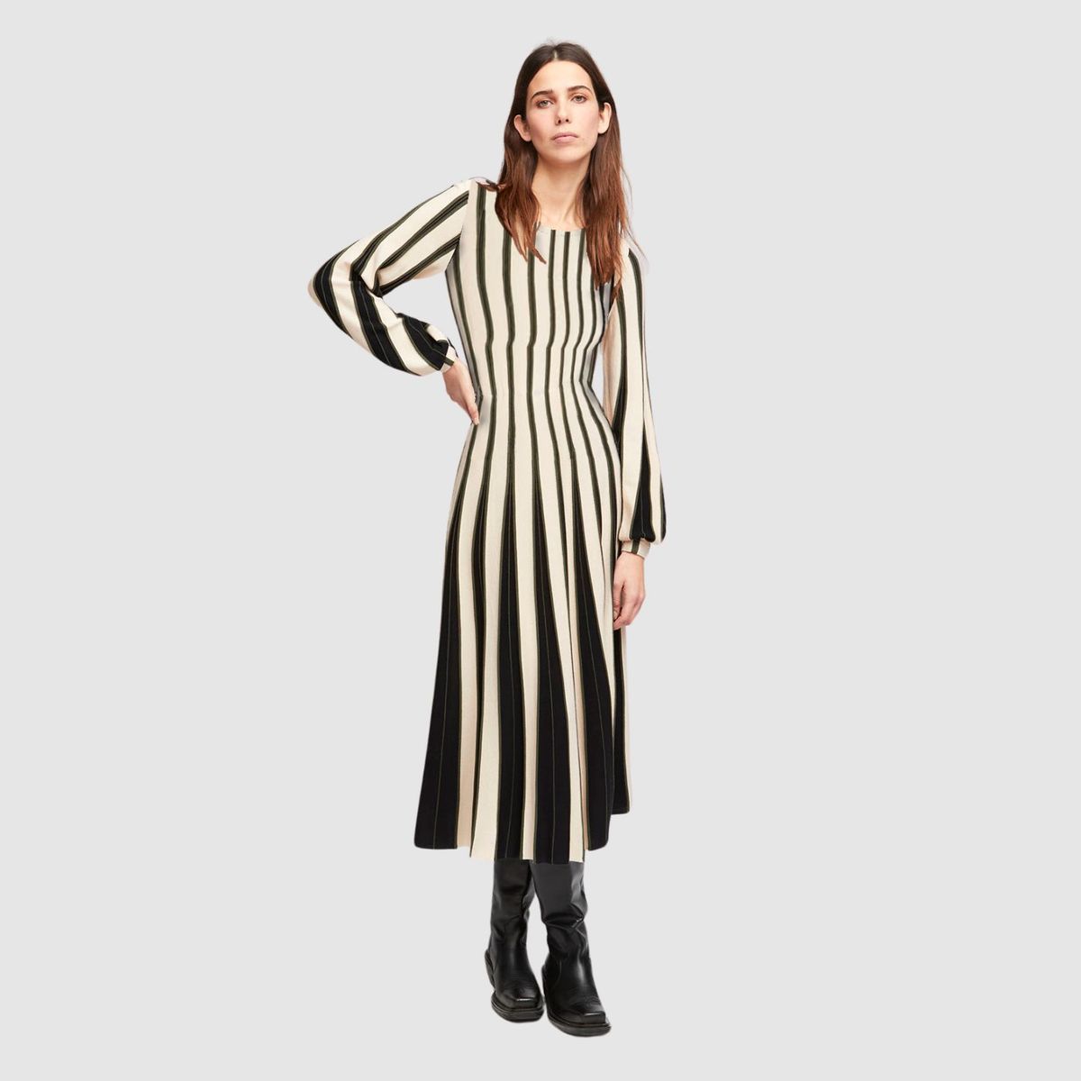 ALDO MARTINS - Vestido Aldo Martins Beige Oliva