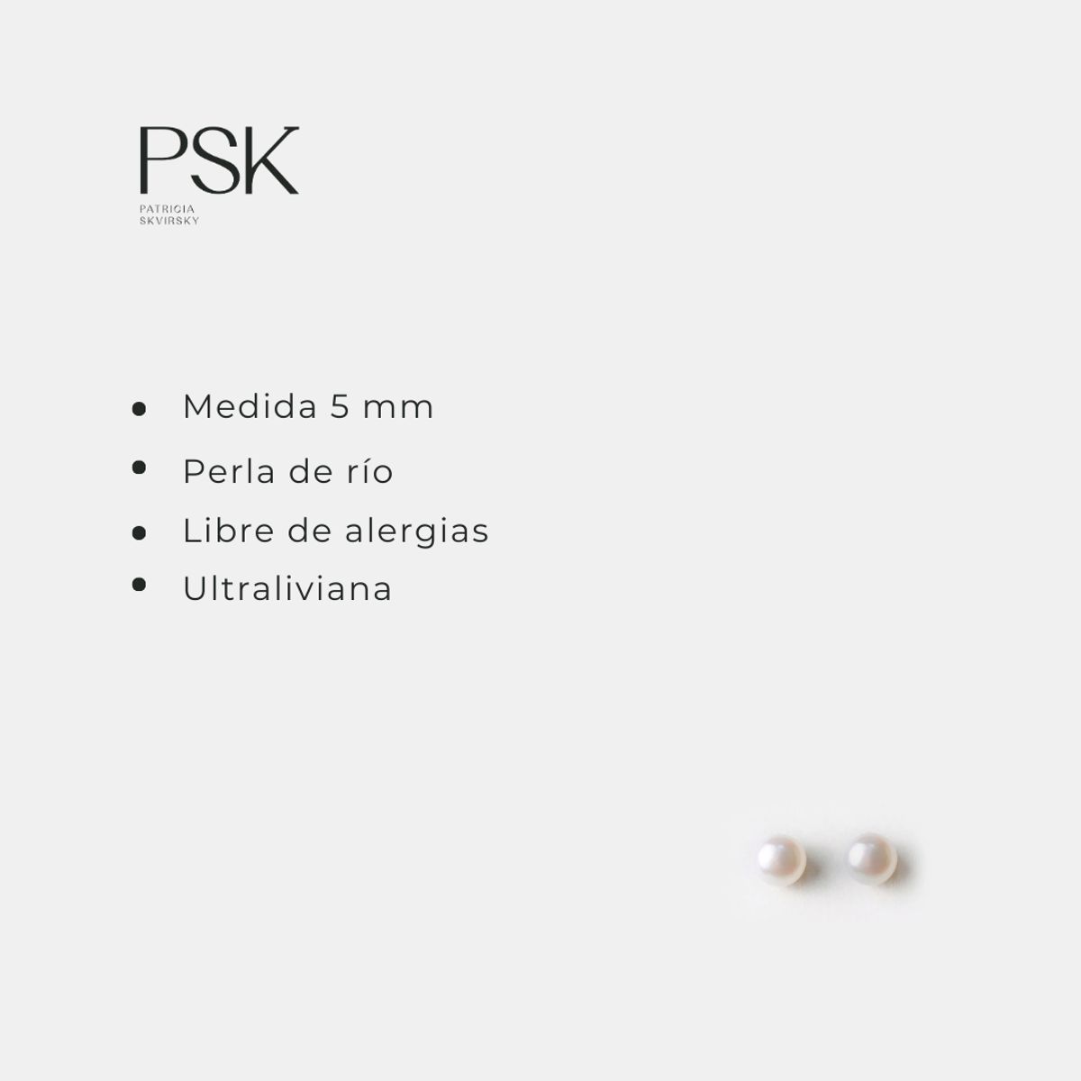 PSK JOYAS - Aro Mujer Plata Perla De Rio Blanca Psk joyas Dominga Xs