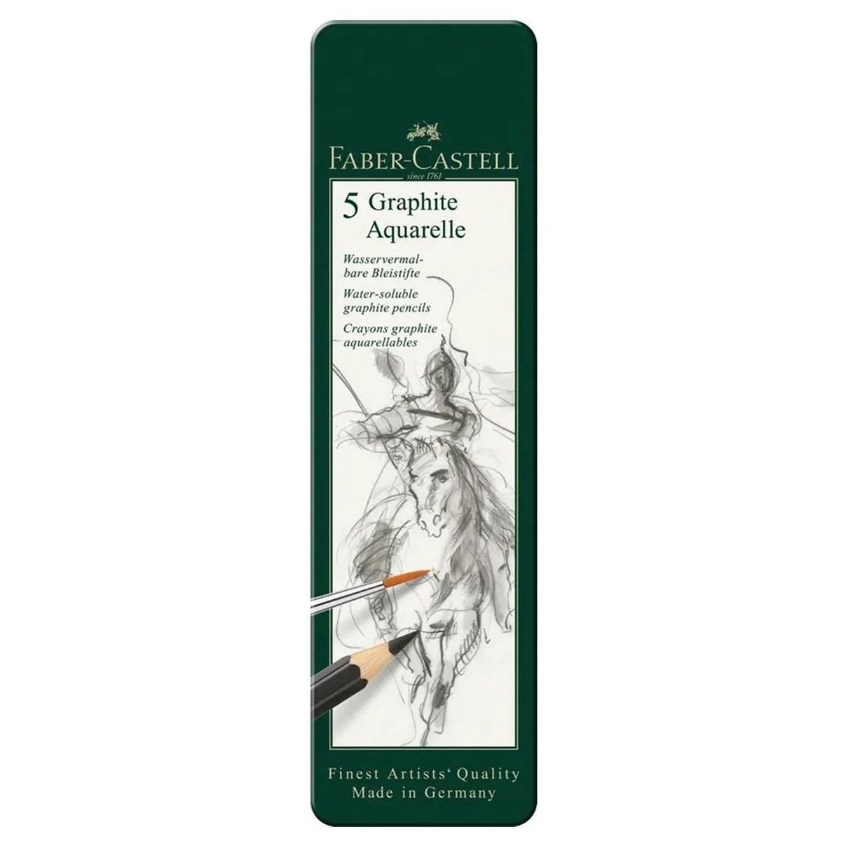 FABER-CASTELL - Lápices Grafito Acuarelable Faber-Castell (HB,2B,4B,6B,8B)