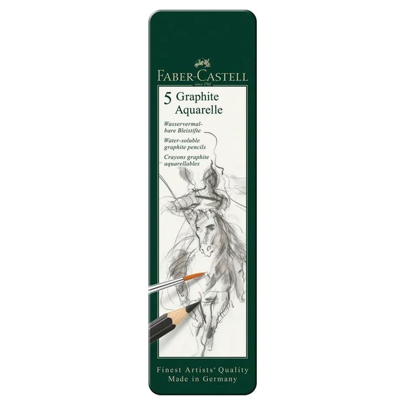 FABER-CASTELL - Lápices Grafito Acuarelable Faber-Castell (HB,2B,4B,6B,8B)