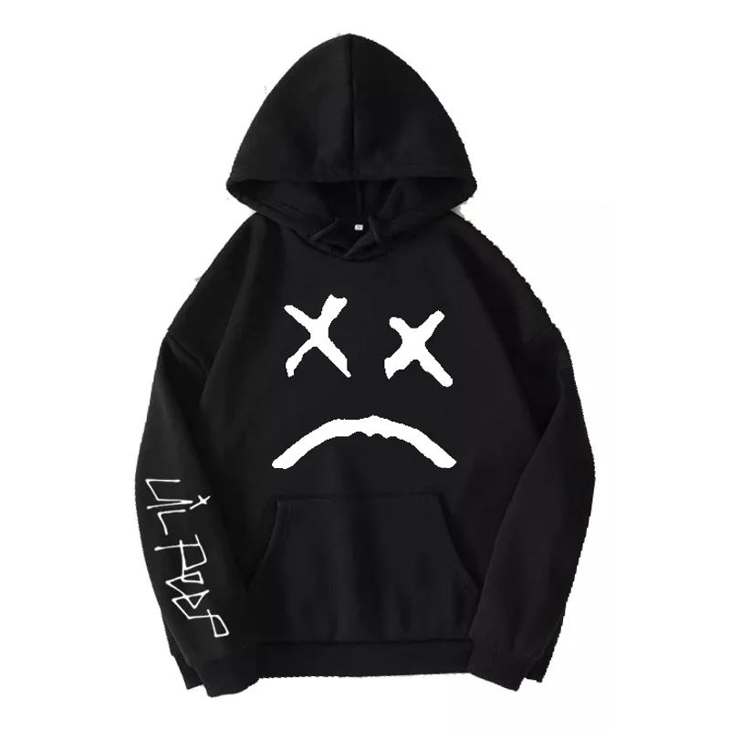 ROLY - Poleron Lil Peep Sudadera Con Gorro Sad Face Rap Rapper