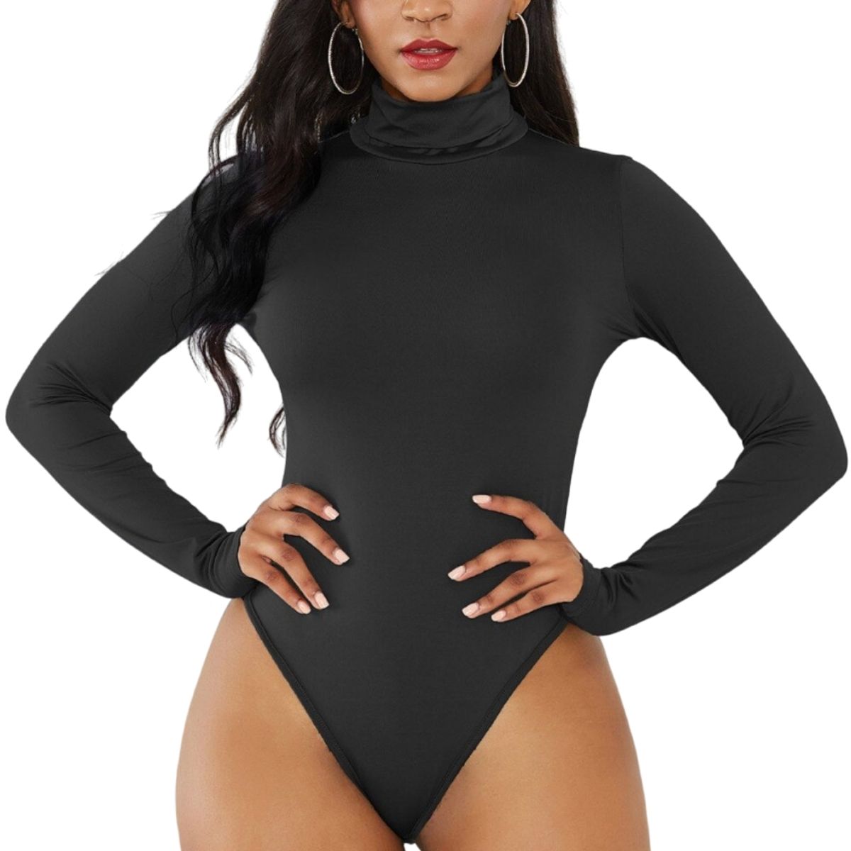 GARSIL - Body Beatle Con Manga Larga - Fibra De Bambu - Polera Cuello Alto