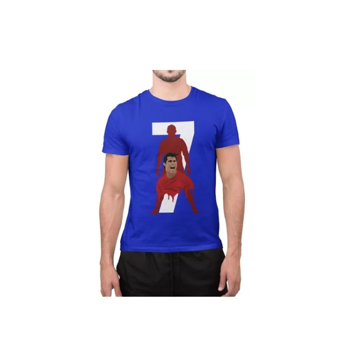 GENERICO - Polera Unisex Cristiano Ronaldo Silueta Futbol Algodon Cr7