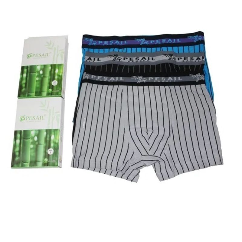 GARSIL - 6 Boxer Con Fibra de Bambu Para Hombre - Diseño Lineas
