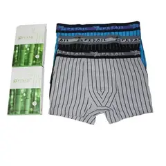 GARSIL - 6 Boxer Con Fibra de Bambu Para Hombre - Diseño Lineas