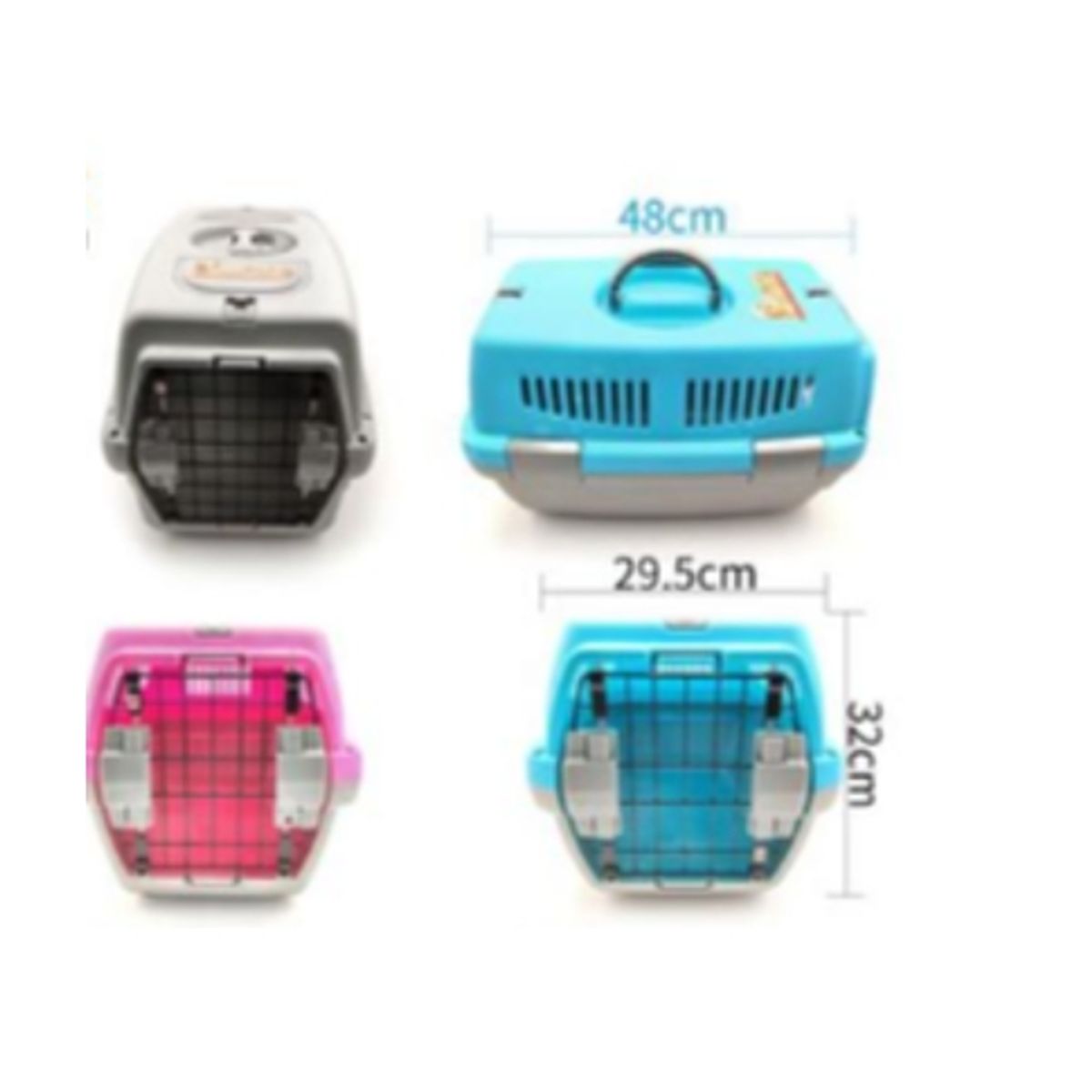 GENERICO - Jaula Transportador De Perros Color Rosa 48x32cm