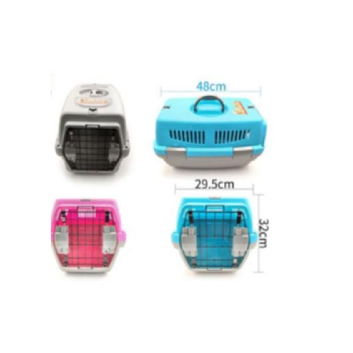 GENERICO - Jaula Transportador De Perros Color Rosa 48x32cm