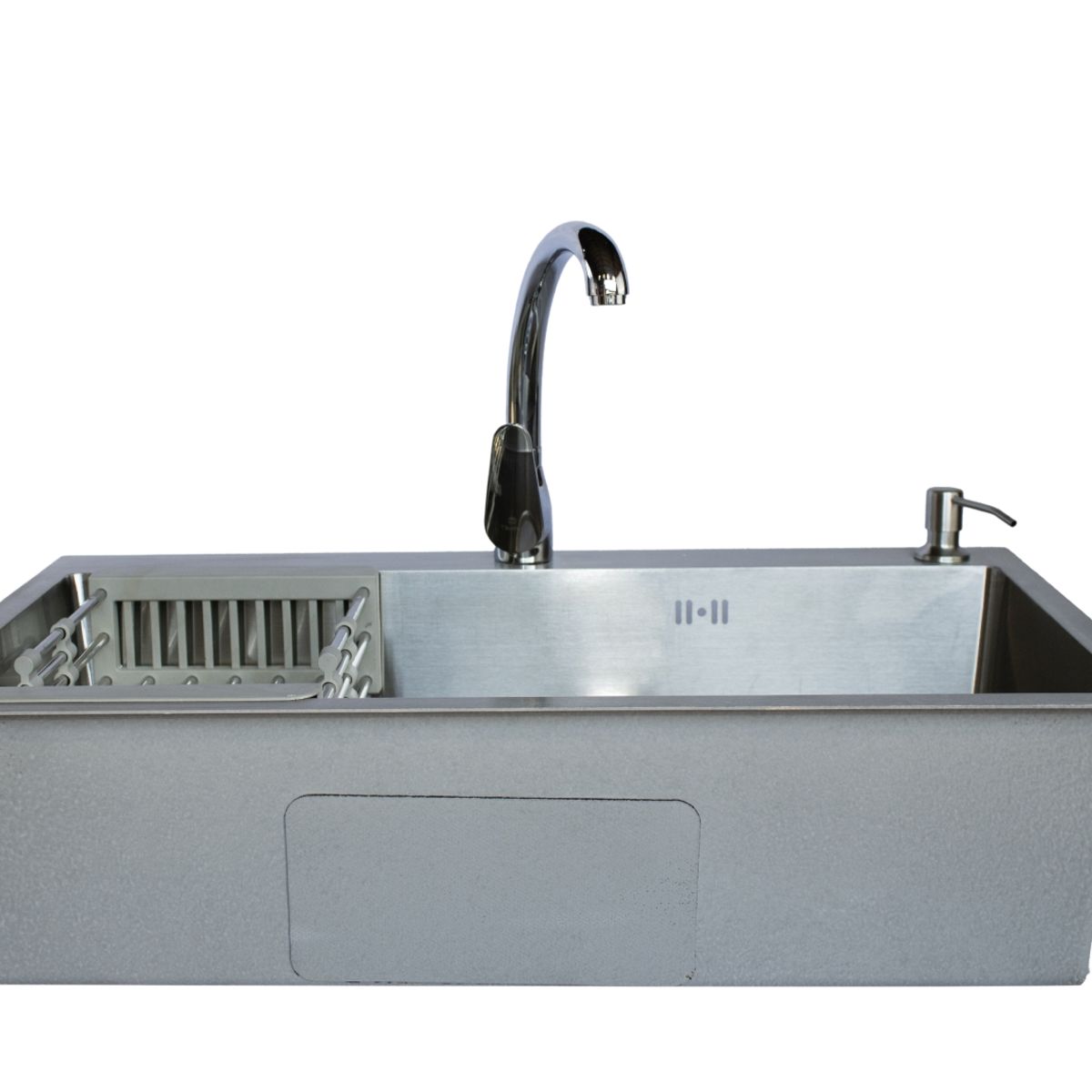 MODERN SPACE - Lavaplatos 75x45 Cm Deluxe Acero Inoxidable con Accesorios y griferia