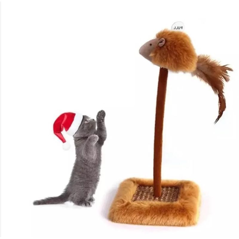 GENERICO - Rascador Con Ratón Para Gatos