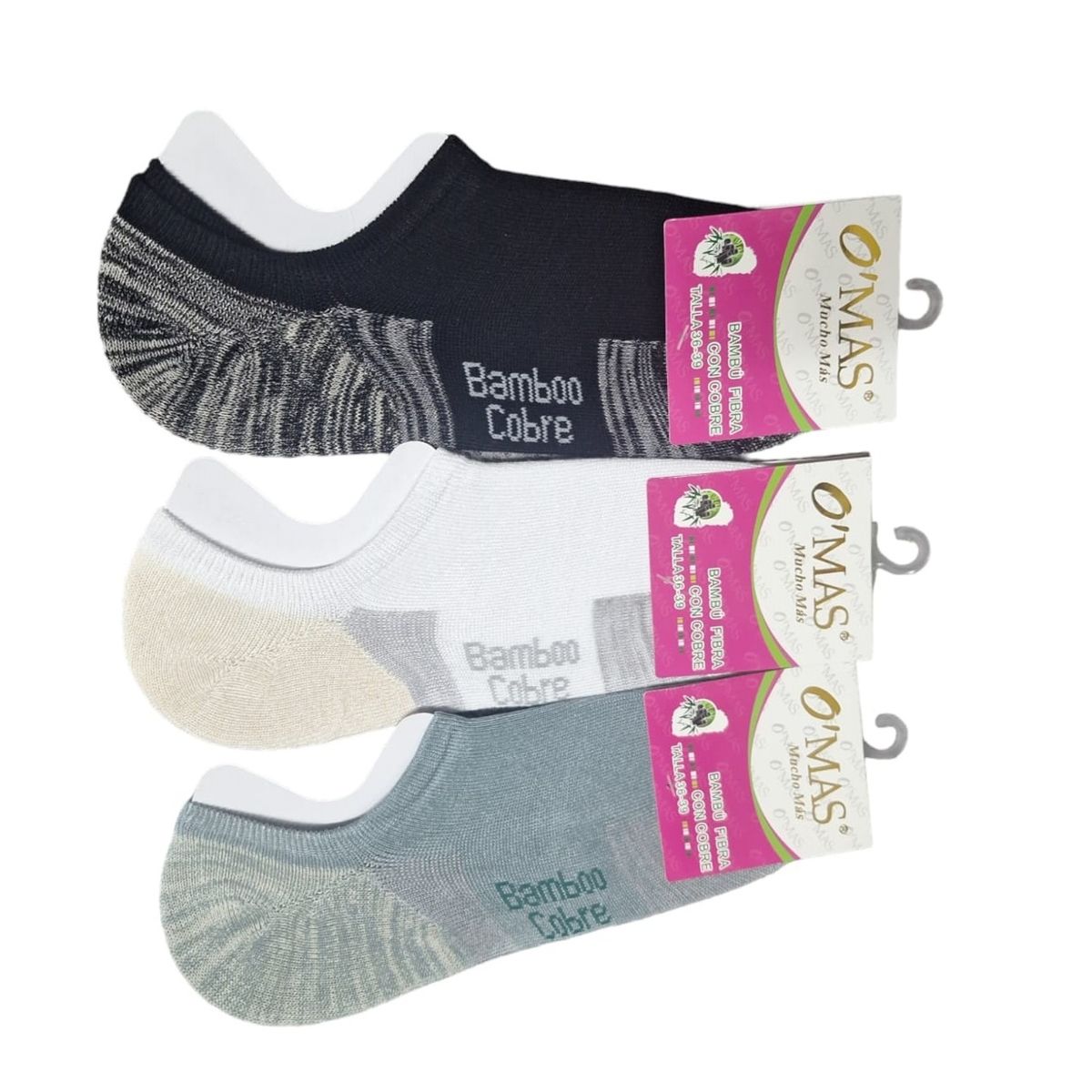 GARSIL - 6 Pares De Calcetas Tobilleras Cortas Con Bambu y Cobre Para Mujer