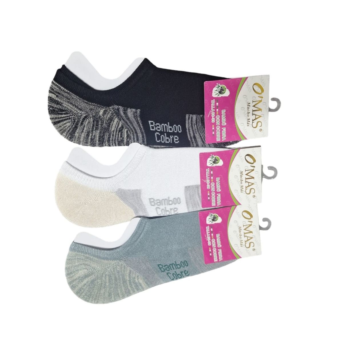 GARSIL - 6 Pares De Calcetas Tobilleras Cortas Con Bambu y Cobre Para Mujer