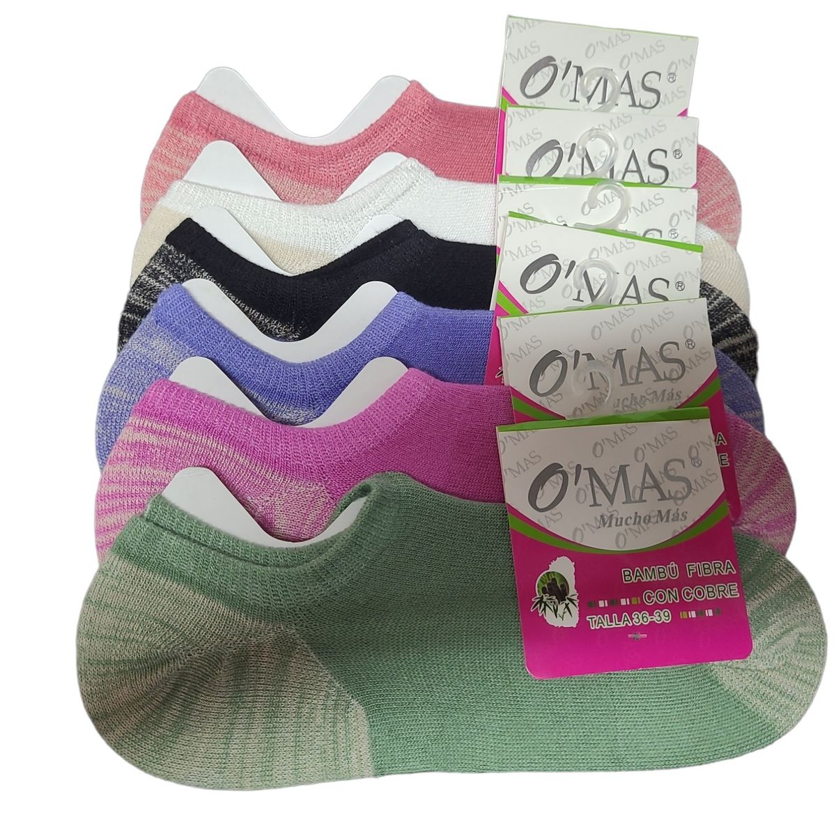 GARSIL - 6 Pares De Calcetas Tobilleras Cortas Con Bambu y Cobre Para Mujer