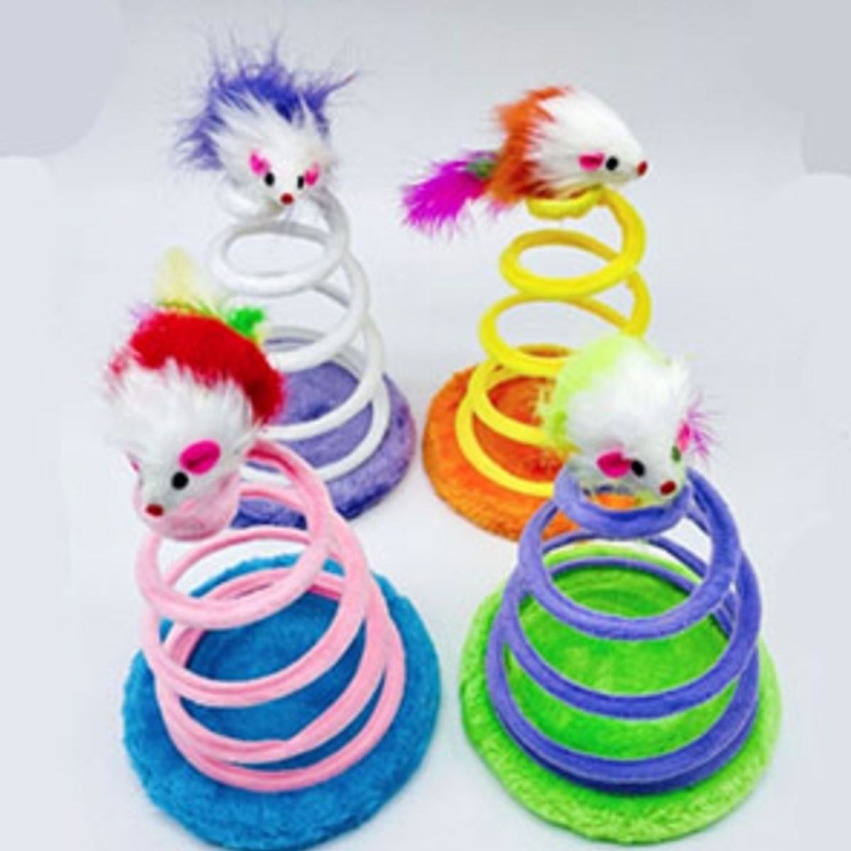 GENERICO - Juguete Para Gato Base Con Resorte En Espiral