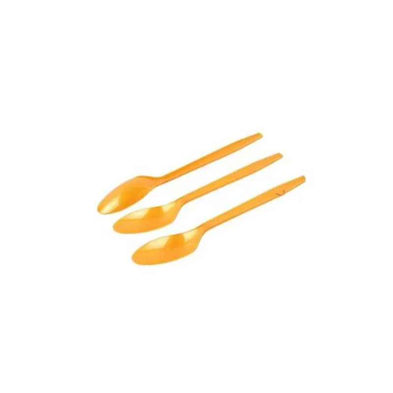 GENERICO - Cucharas Plasticas Color Dorado 12pcs 15cm