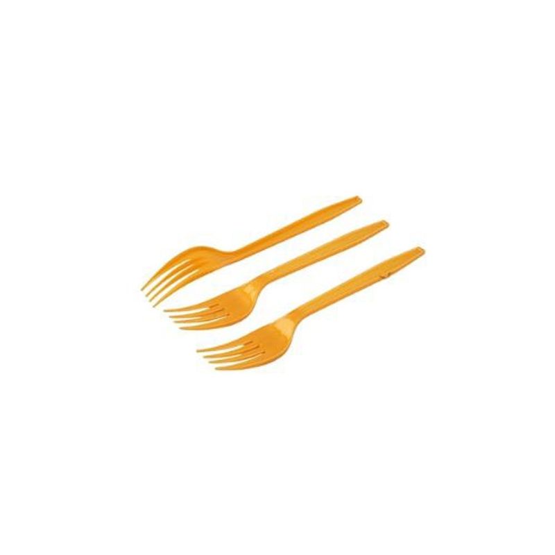 GENERICO - Tenedores Plasticos Color Dorado 12pcs 16cm
