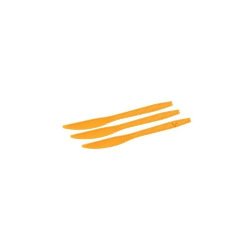 GENERICO - Cuchillos Plasticos Color Dorado 12pcs 17cm