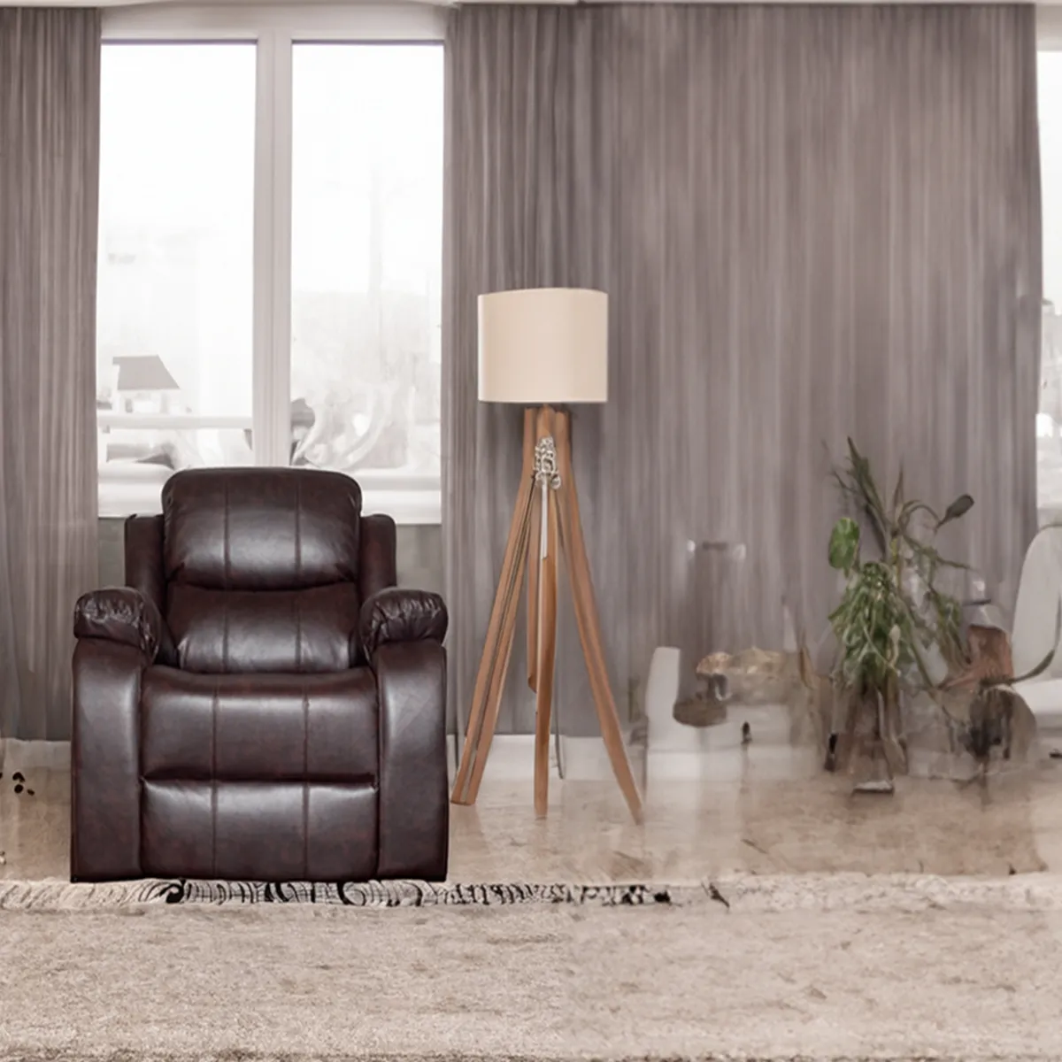 SWEET HOGAR - Berger reclinable color Brown dark