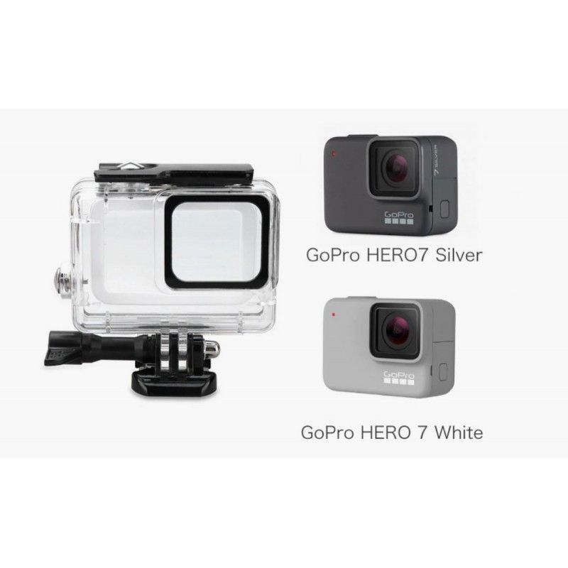 GENERICO - CARCASA SUMERGIBLE GOPRO 7 SILVER & WHITE ALTERNATIVA
