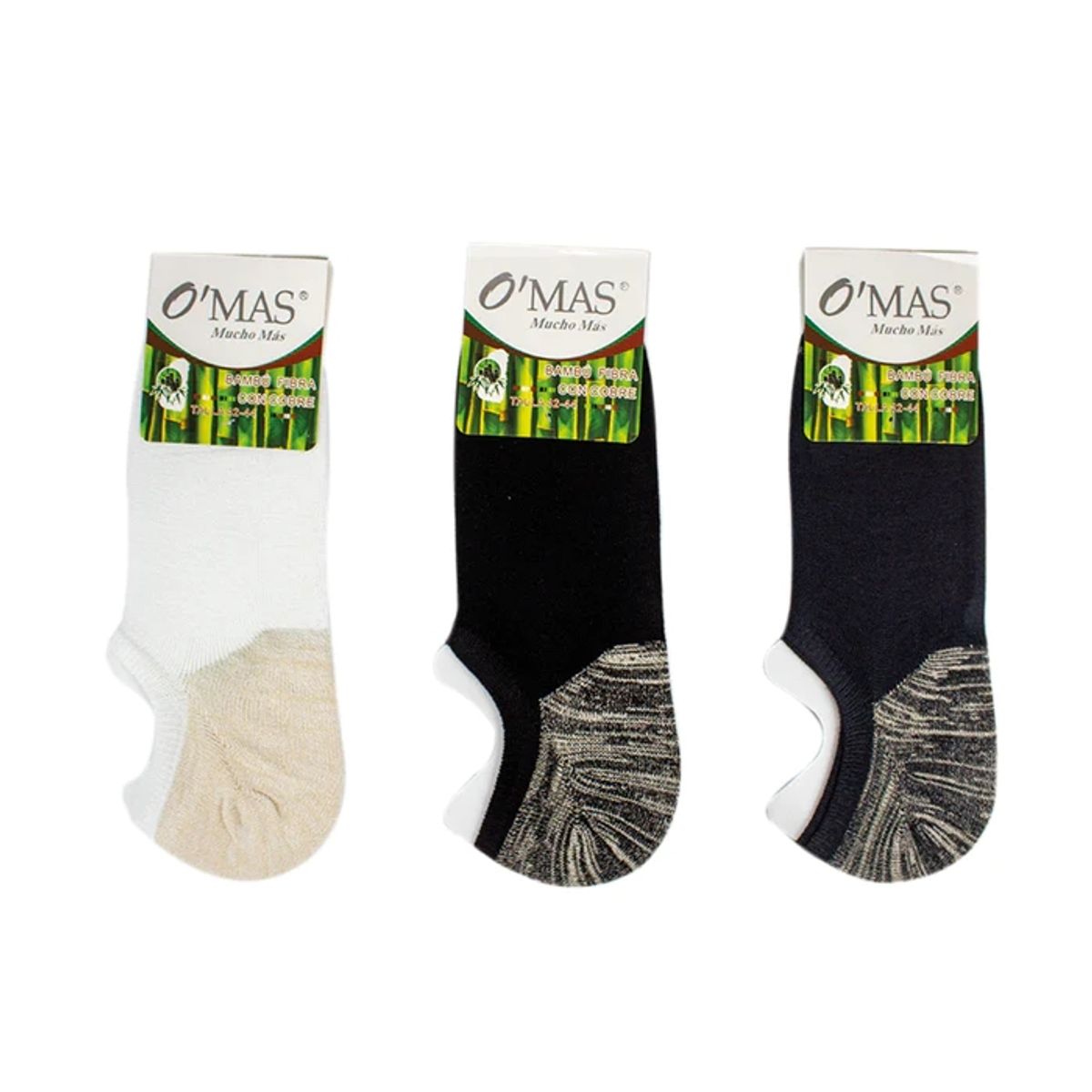 GARSIL - 12 Pares De Calcetas Tobilleras  Cortas Con Bambu y Cobre Para Hombre