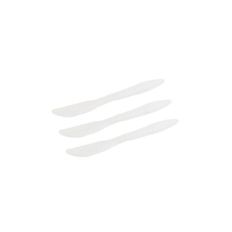 GENERICO - Cuchillo Plastico Color Blanco 20pcs 16cm