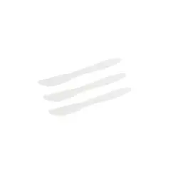 GENERICO - Cuchillo Plastico Color Blanco 20pcs 16cm