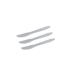 GENERICO - Cuchillo Plastico Color Plateado 20pcs 16cm