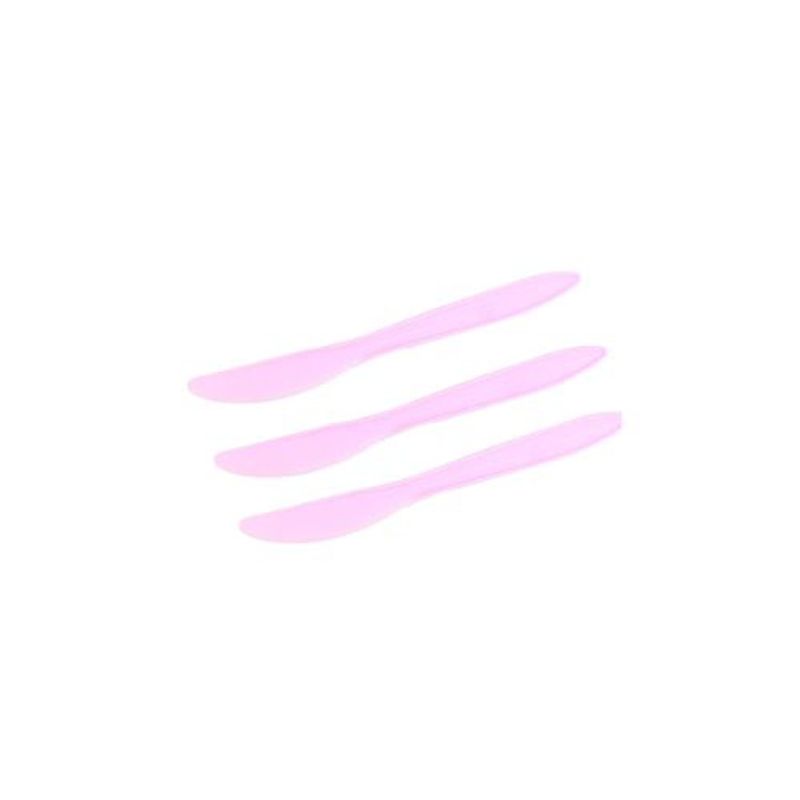 GENERICO - Cuchillo Plastico Color Rosa 20Pcs 16Cm