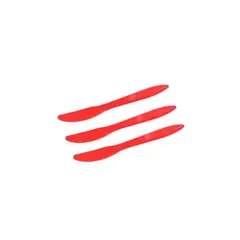 GENERICO - Cuchillo Plastico Color Rojo 20pcs 16cm