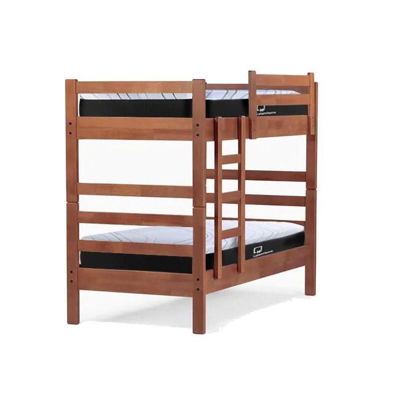 LATAM HOME - Camarote Desmontable Zen + Colchones Top Spring Visco 1 Pza Madera