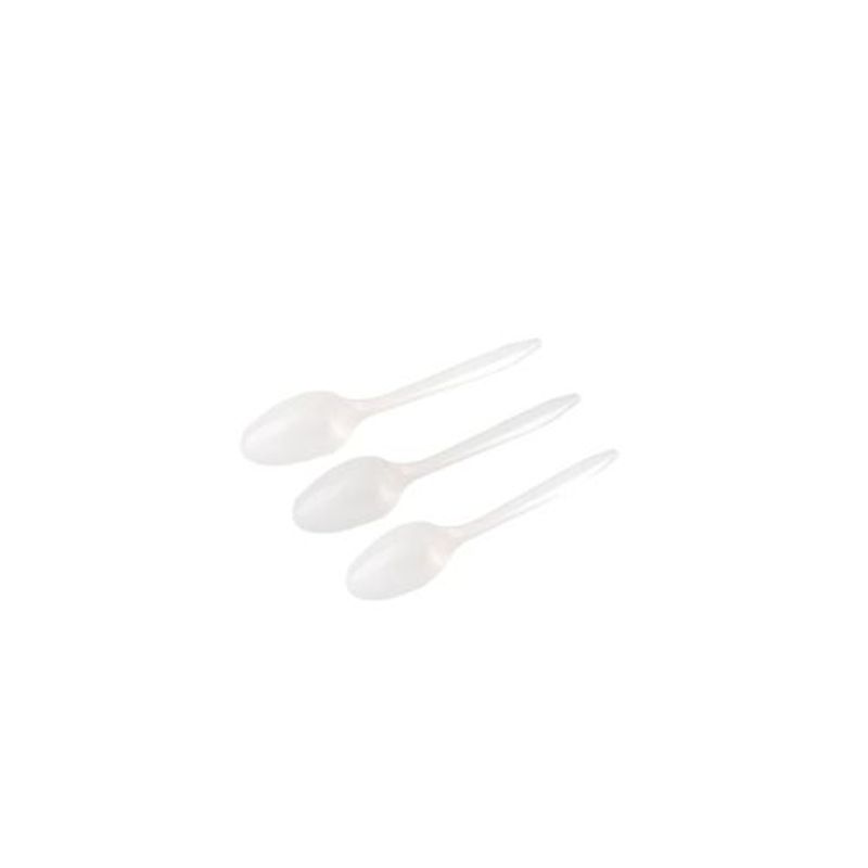 GENERICO - Cucharas Plasticas Color Blanco 20pcs 14cm