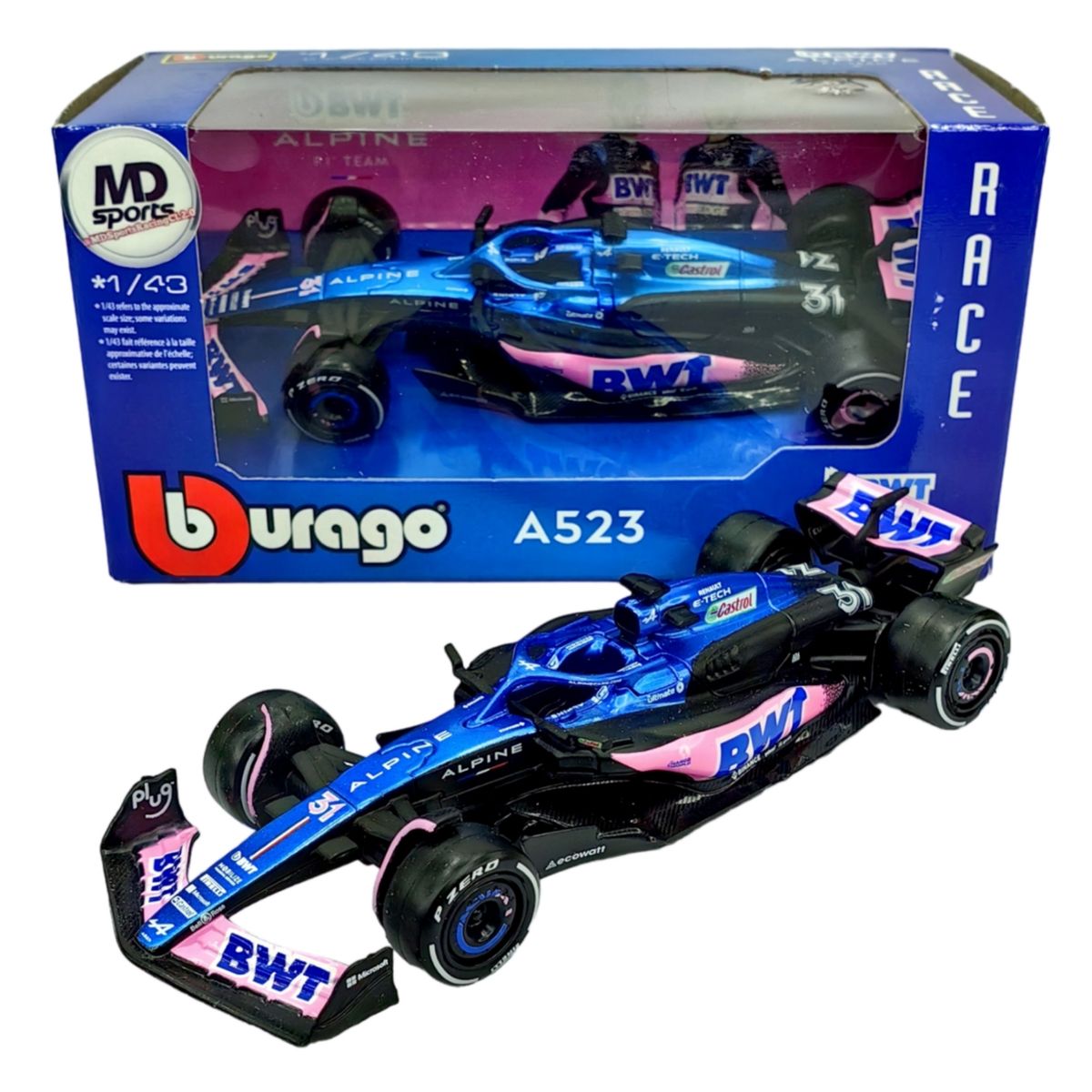 BBURAGO - Auto F1 Alpine A523 2023 #31 Esteban Ocon Caja Normal 1:43