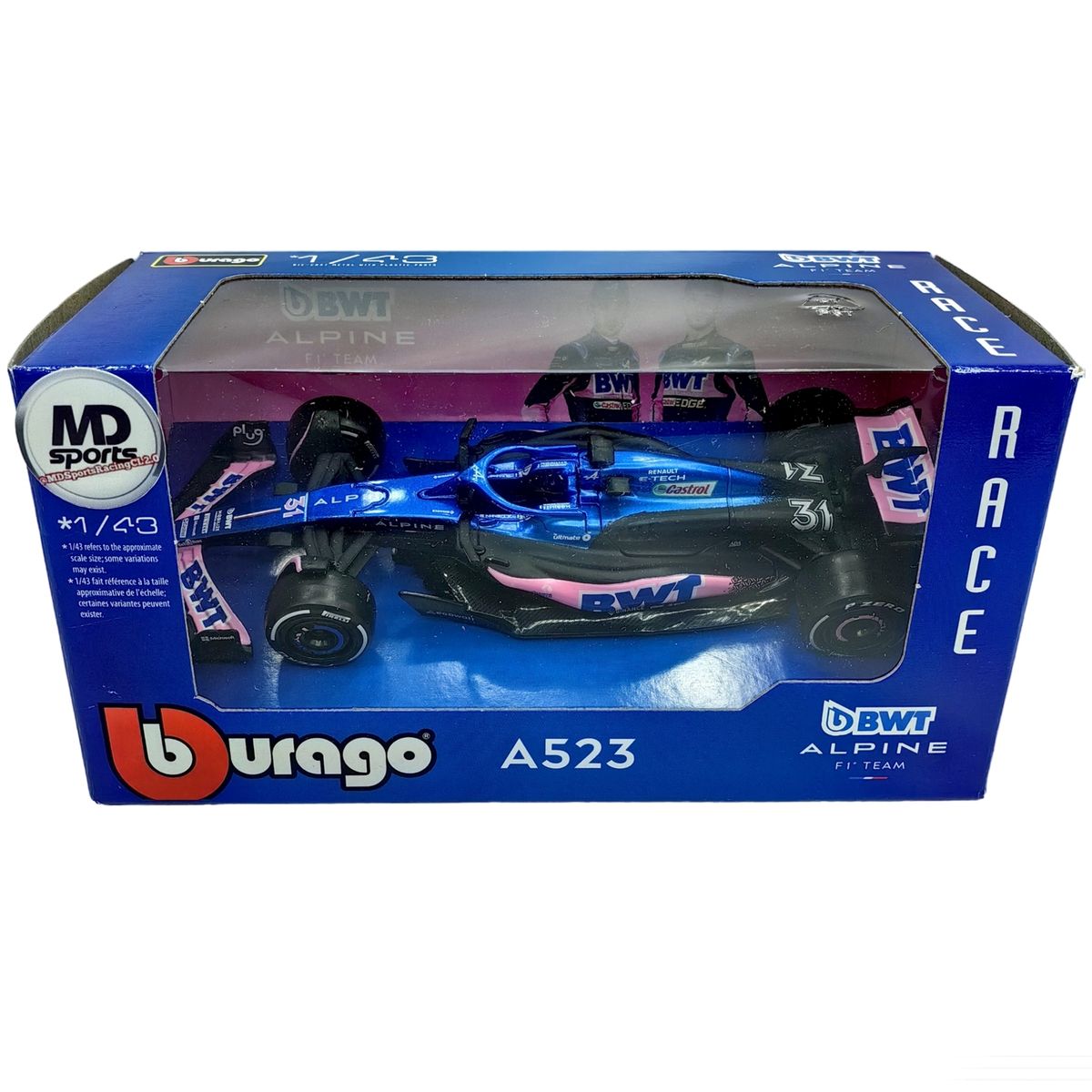 BBURAGO - Auto F1 Alpine A523 2023 #31 Esteban Ocon Caja Normal 1:43