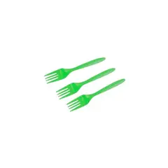 GENERICO - Tenedor Plastico Color Verde 20pcs 14cm
