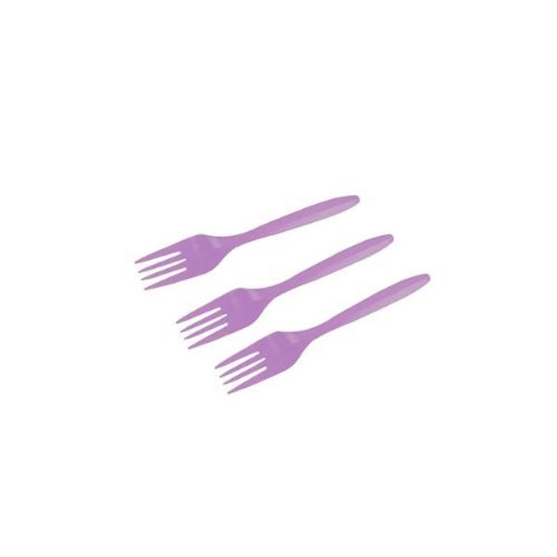 GENERICO - Tenedor Plastico Color Lila 20pcs 14cm