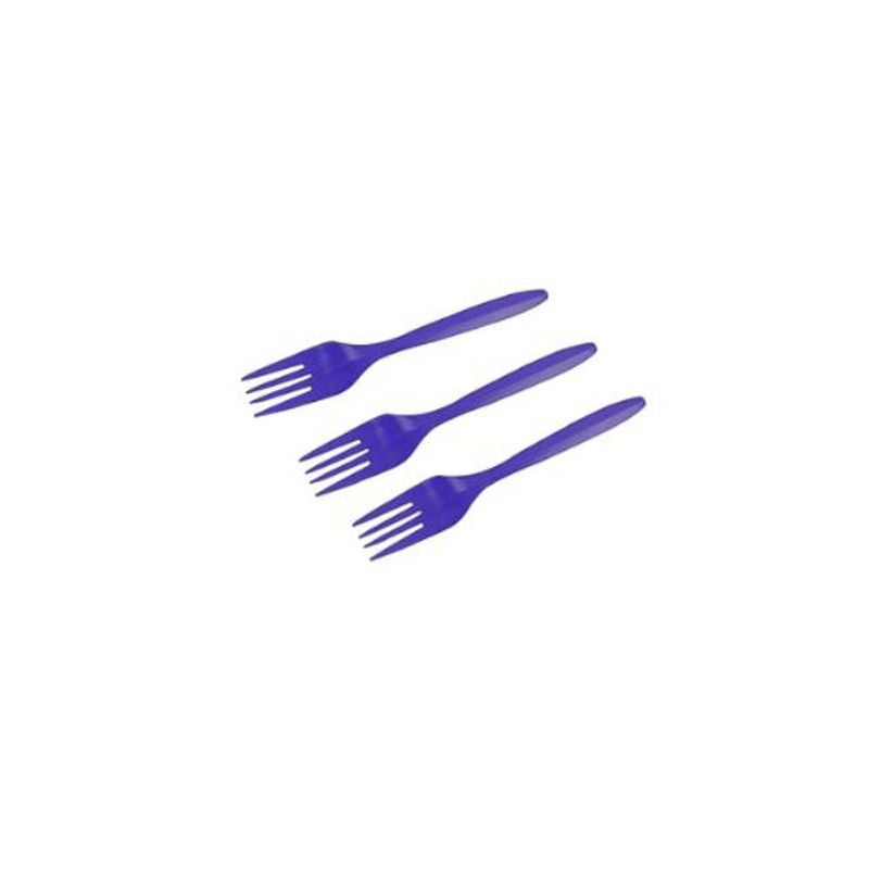 GENERICO - Tenedor Plastico Color Azul 20pcs 14cm