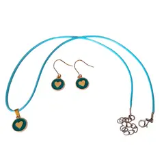 CATHALIFAUDJOYAS - Conjunto corazón redondo