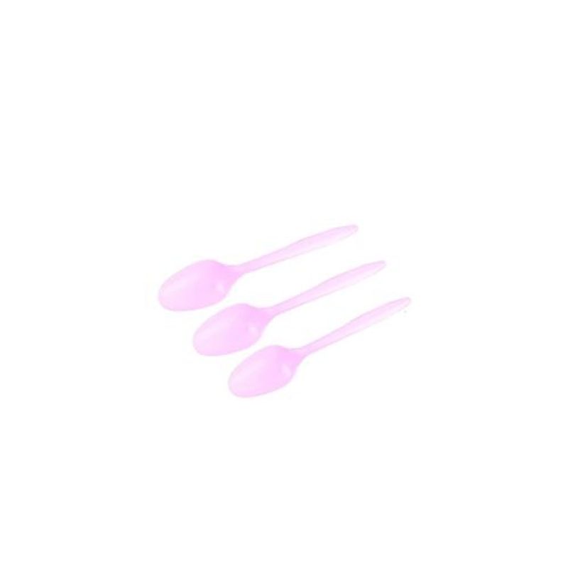 GENERICO - Cucharas Plasticas Color Rosa 20pcs 14cm